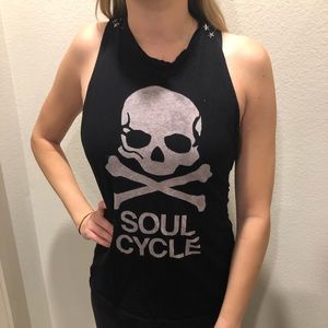SoulCycle Braided Tank w Accent Stars like new